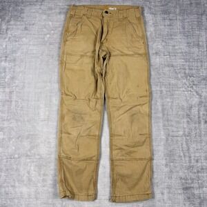 Carhartt Pants Mens 30x30 Beige Relaxed Fit Double Knee Carpenter 102802